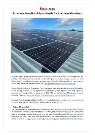 Aberdeen Solar Panels - Slash Bills & Boost Value - Ember Energy