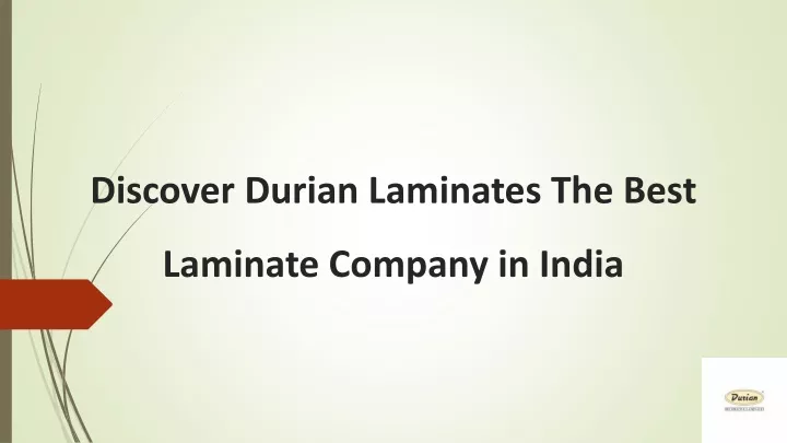 discover durian laminates the best