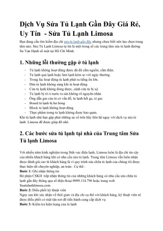 Sửa tủ lạnh gần đây