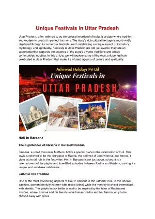 unique festivals in uttar pradesh