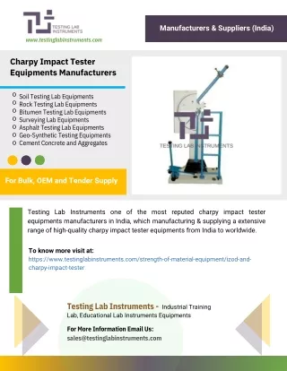 Charpy Impact Tester Equipments Manufacturers