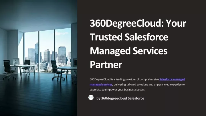 360degreecloud your trusted salesforce managed