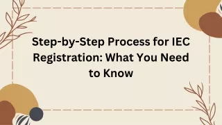step by step process for iec registration what