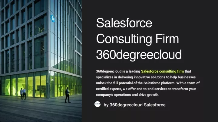 salesforce consulting firm 360degreecloud