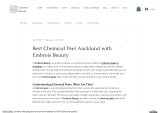 Chemical Peel Auckland