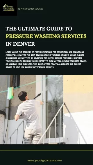 The Ultimate Guide to Pressure Washing Services in Denver