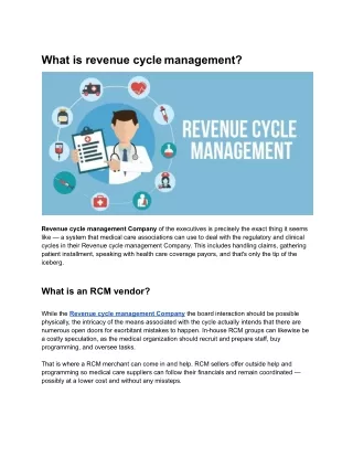 What is revenue cycle management