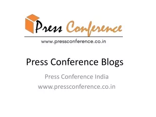 Press Conference Blogs