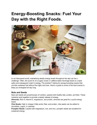 Energy-Boosting Snacks_ Fuel Your Day with the Right Foods