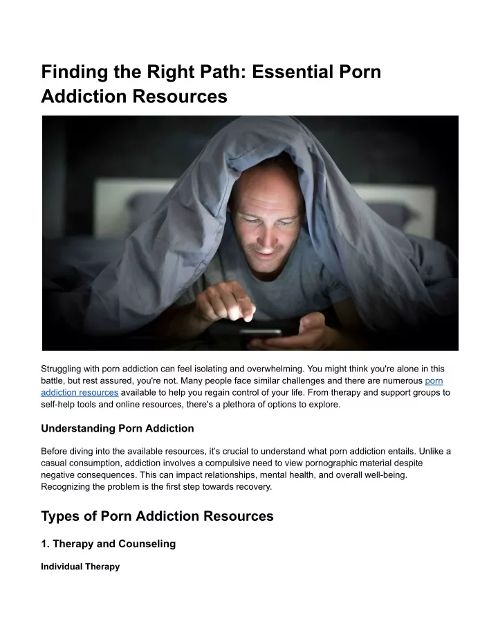 finding the right path essential porn addiction