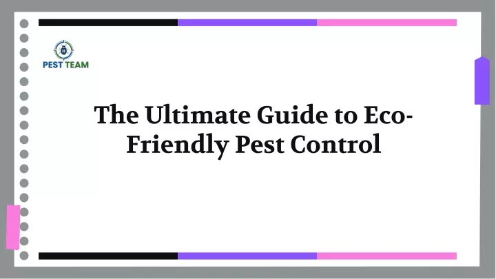 the ultimate guide to eco friendly pest control