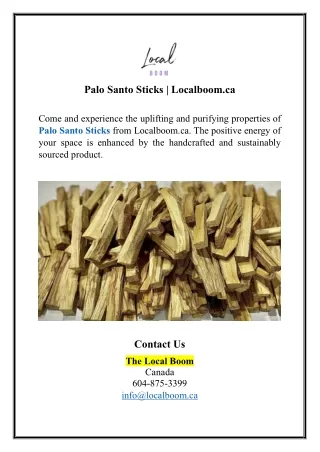 Palo Santo Sticks | Localboom.ca