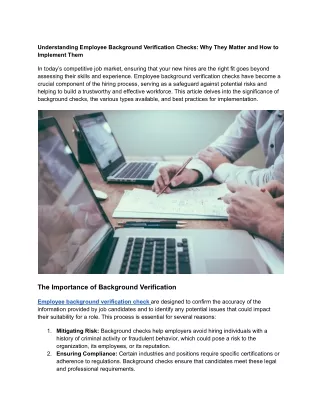 understanding employee background verification