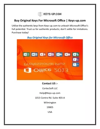 Buy Original Keys For Microsoft Office | Keys-up.com