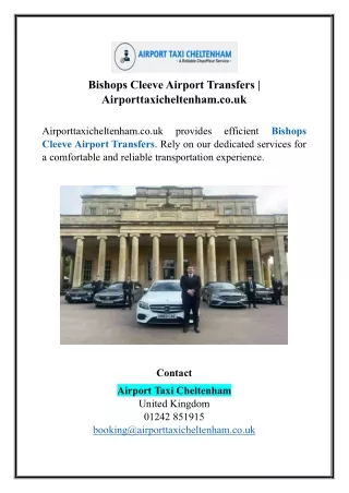 Bishops Cleeve Airport Transfers | Airporttaxicheltenham.co.uk