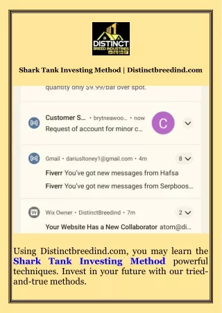 Shark Tank Investing Method  Distinctbreedind.com