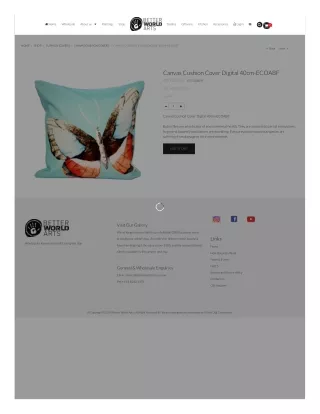 Canvas Cushion Cover Digital 40cm-ECOABF