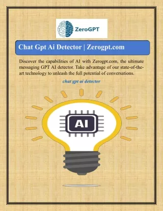 Chat Gpt Ai Detector | Zerogpt.com