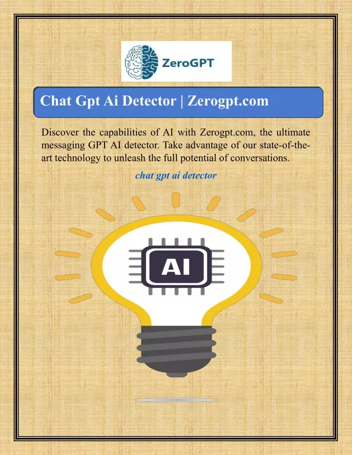 discover the capabilities of ai with zerogpt