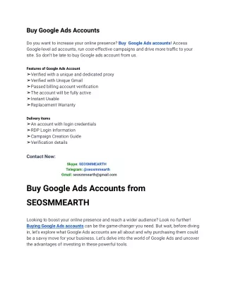 10 Steps To Buy Google Ads Accounts