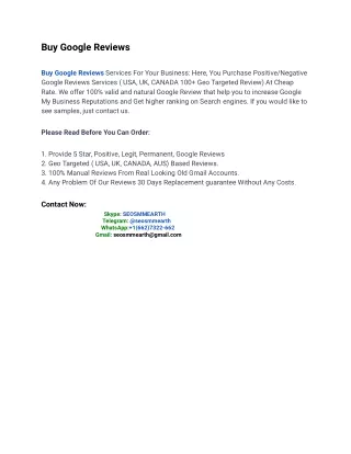 10 Steps To Buy Google Reviews