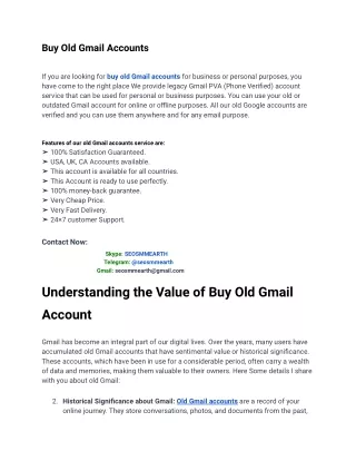 10 Steps To Buy Old Gmail Accounts