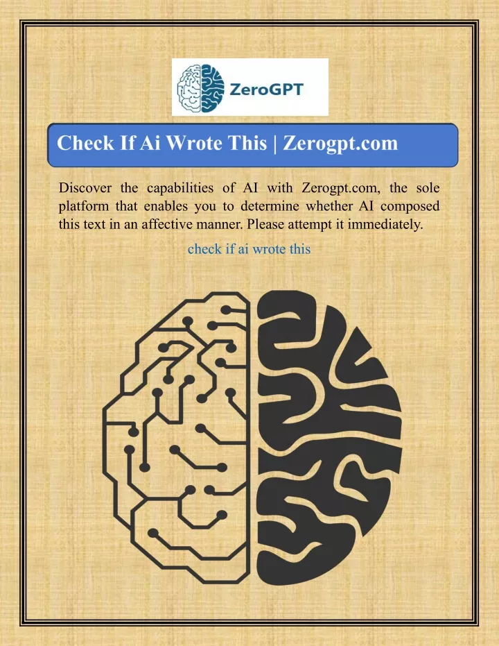 discover the capabilities of ai with zerogpt