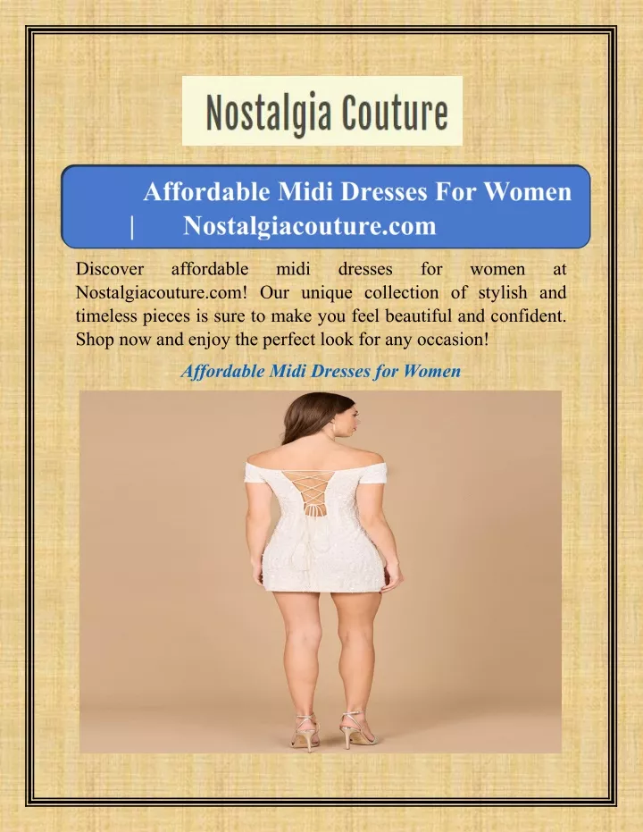 discover nostalgiacouture com our unique