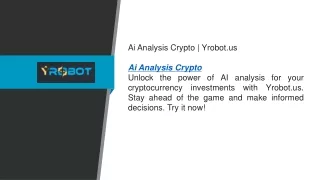 Ai Analysis Crypto  Yrobot.us