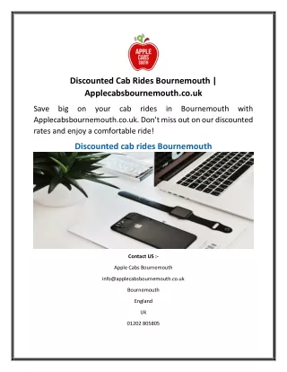 Discounted Cab Rides Bournemouth  Applecabsbournemouth.co.uk
