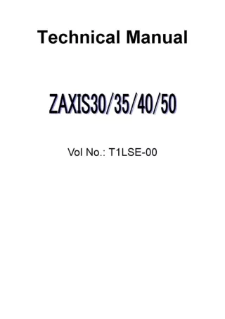 Hitachi Zaxis 45 Excavator Service Repair Manual