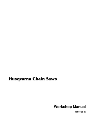 Husqvarna 40 Chainsaw Service Repair Manual