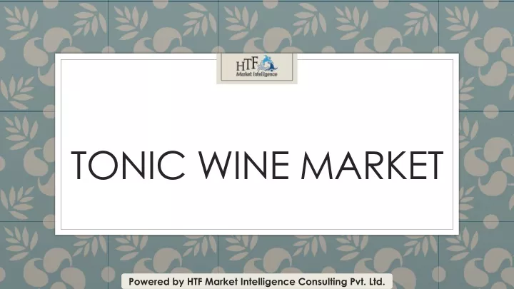 tonic wine market