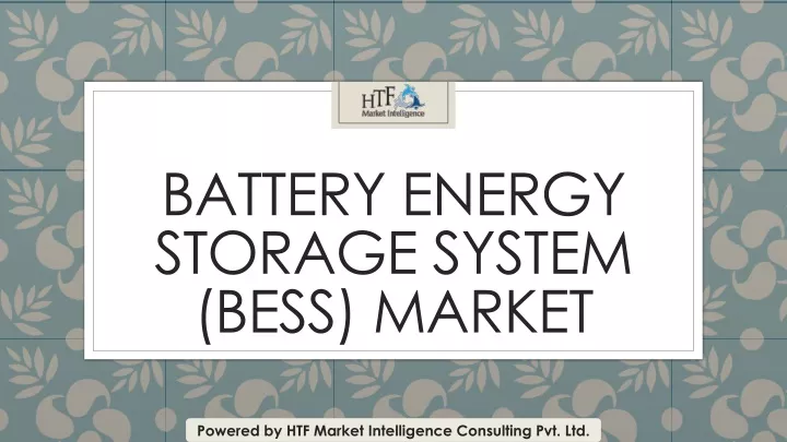 battery energy storage system bess market