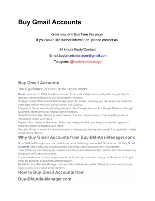 Buy Gmail Accounts