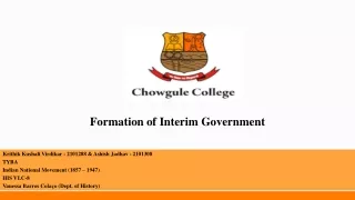 formation of interim government