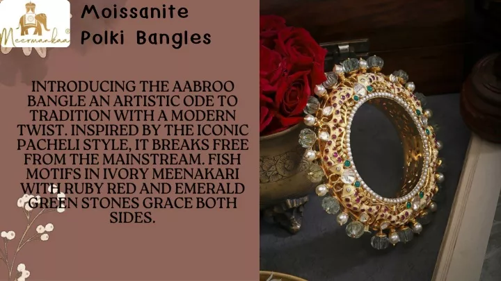 moissanite polki bangles