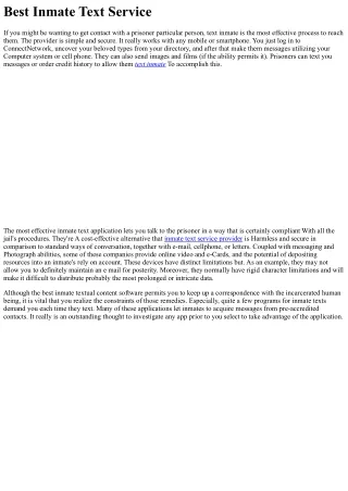 best inmate text service