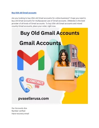 Buy Old Gmail Accounts