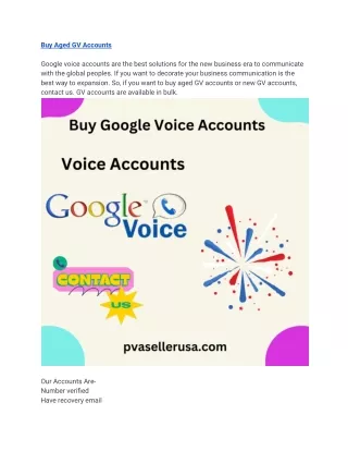 Buy Google Voice Accounts