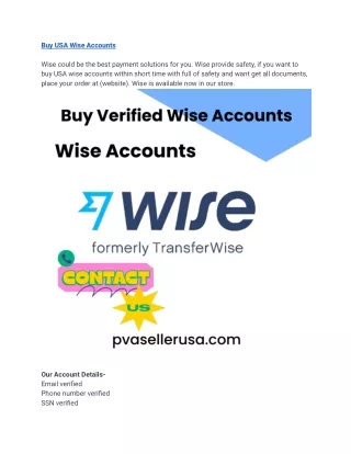 Buy Verified Wise Accounts