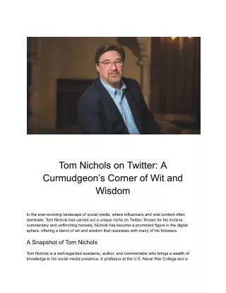 tom nichols on twitter a curmudgeon s corner