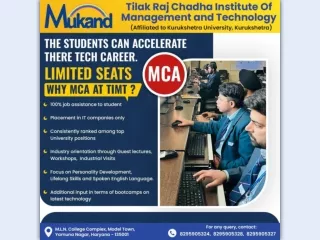 TIMT - Choose MCA, BCA, MBA, and BBA College in Haryana