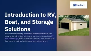Introduction to RV Boat and Storage Solutions