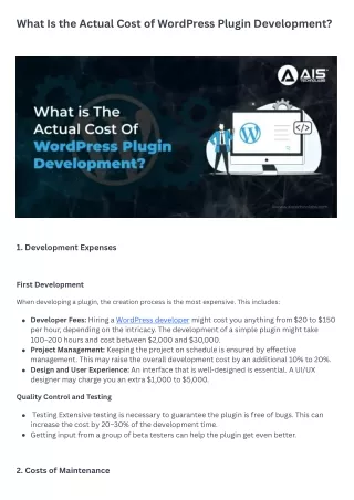 what is the actual cost of wordpress plugin