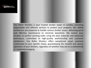 Emergency Shutter Repair