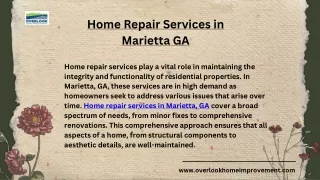 Affordable Home Repair Services in Marietta GA