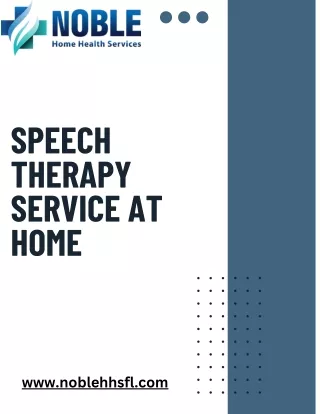 Get Professional Speech Therapy Services at Home