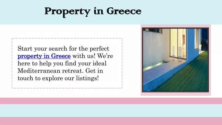 property in greece