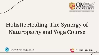 The Synergy of Naturopathy and Yoga for Wellness Course